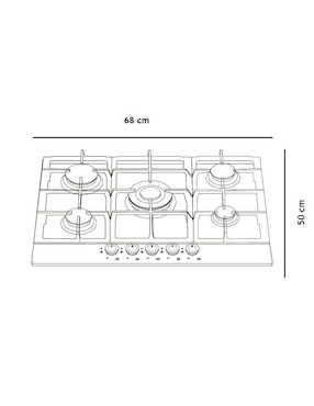 Parrilla a gas empotrable Eb Técnica