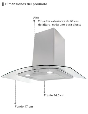 Campana de pared Supra SACER de acero