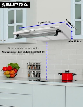 Campana de pared Supra CB-76 de acero inoxidable