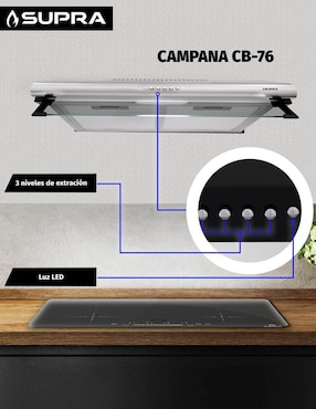 Campana de pared Supra CB-76 de acero inoxidable