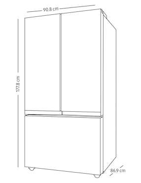 Refrigerador french door Samsung 30 pies cúbicos inverter no frost y fábrica de hielo RF30BB6200APEM