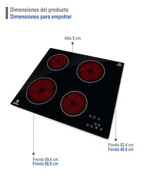 Parrilla eléctrica empotrable Supra