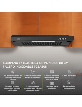 Campana de pared Avera CEA80N de acero inoxidable