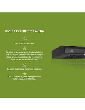 Campana de pared Avera CEA80N de acero inoxidable