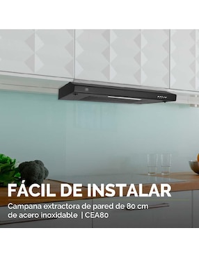 Campana de pared Avera CEA80N de acero inoxidable
