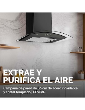 Campana de pared Avera CEV60N de acero inoxidable