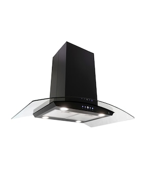 Campana de isla Supra CI-76 BLACK de acero inoxidable