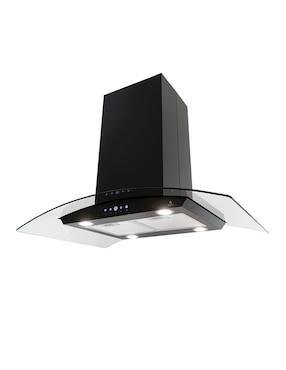 Campana de isla Supra CI-76 BLACK de acero inoxidable