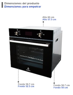 Horno eléctrico Supra Obsidian 60 l