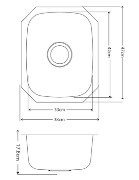 Fregadero de acero inoxidable Eb Técnica A15188A