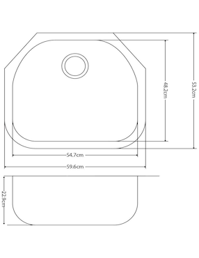 Fregadero de acero inoxidable Eb Técnica A23219A