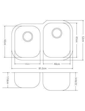 Fregadero de acero inoxidable Eb Técnica A31209AL