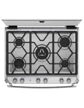 Estufa empotrable a Gas LP Io Mabe Ultimate 79.2 cm IO8061GETSS0 de 5 quemadores