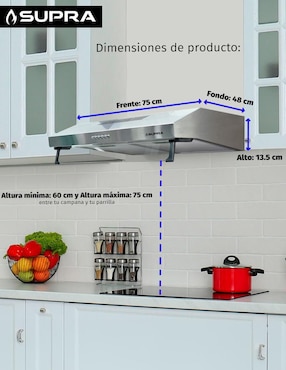 Parrilla a gas lp empotrable Supra