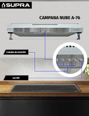 Parrilla a gas lp empotrable Supra