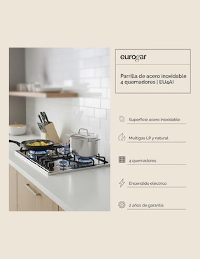 Parrilla a Gas LP empotrable Eurogar