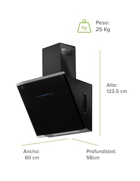 Campana de pared Avera CEV60T de acero inoxidable