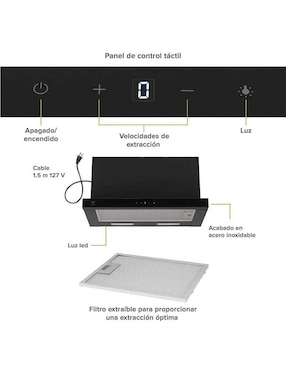 Campana de pared Avera CED60T de acero inoxidable
