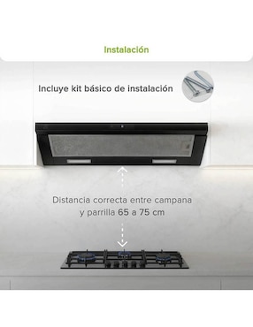 Campana de pared Avera CED80T de acero inoxidable