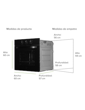 Horno electrico Avera HEL01 capacidad 60 L