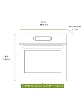 Horno eléctrico Avera HEL03P capacidad 60 L