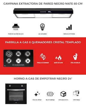 Parrilla a gas lp empotrable Disa Home