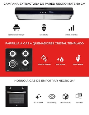 Parrilla a gas lp empotrable Disa Home