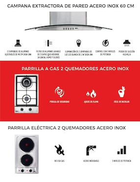 Parrilla eléctrica empotrable Disa Home