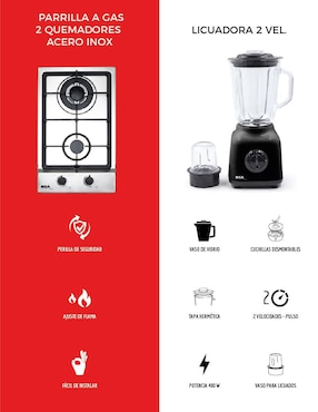 Parrilla a gas lp empotrable Disa Home