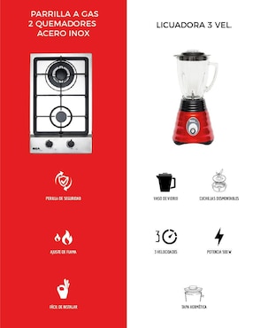Parrilla a gas lp empotrable Disa Home
