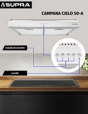 Campana de pared Supra CIELO 50-A de acero