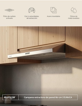 Campana de pared Eurogar EU80CA de acero inoxidable