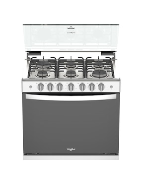 Estufa Empotrable Gas LP Whirlpool 76 Cm WER2100D De 6 Quemadores