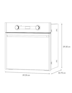 Horno eléctrico Io Mabe IO6032HEWD1 capacidad 60 L