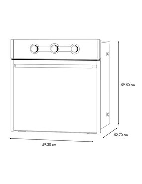 Horno a gas LP Io Mabe IO6056HGWI1 capacidad 60 L