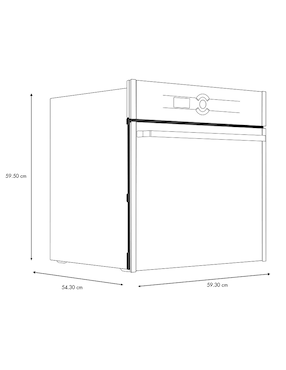 Horno a gas LP Io Mabe IO6062HGWI1 capacidad 60 L
