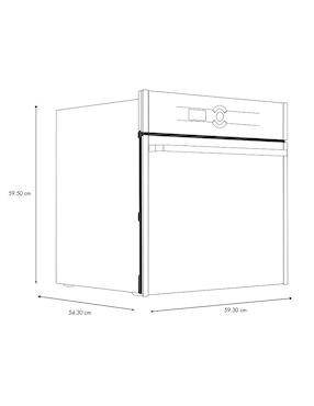 Horno eléctrico Io Mabe IO6062HEWI1 capacidad 60 L