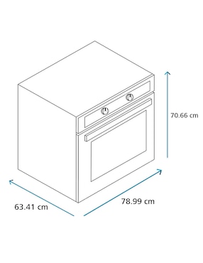 Horno a gas LP Mabe HM8020NN1 capacidad 76 L