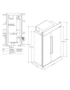 Refrigerador dúplex Kitchenaid 30 pies cúbicos no frost KBSN708MPS