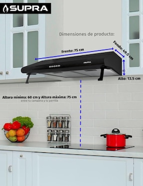 Parrilla a gas lp empotrable Supra