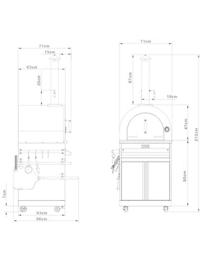 Horno para pizza Thor Kitchen para uso exterior