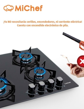 Parrilla a gas lp empotrable Supra