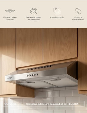 Campana de pared Eurogar EU50CA de acero inoxidable