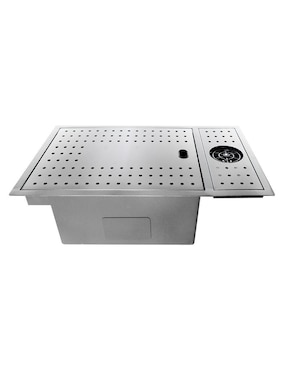 Tarja de acero inoxidable Axcent con escurridor derecho CASANDRA
