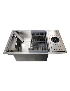 Tarja de acero inoxidable Axcent con escurridor derecho NICOLLE