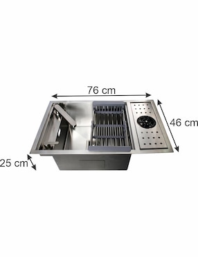 Tarja de acero inoxidable Axcent con escurridor derecho NICOLLE
