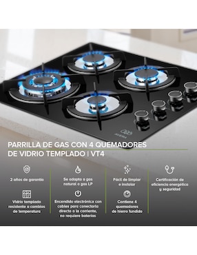 Parrilla a gas lp empotrable Avera