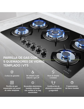 Parrilla a gas lp empotrable Avera
