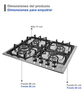 Campana de pared Supra COMBINATO de acero inoxidable