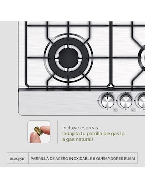 Parrilla a Gas LP empotrable Eurogar